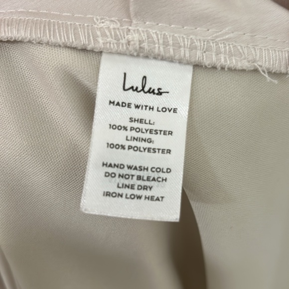 Lulus Ivory Satin Off-the-Shoulder Mini Dress - Size XL - Picture 10 of 10